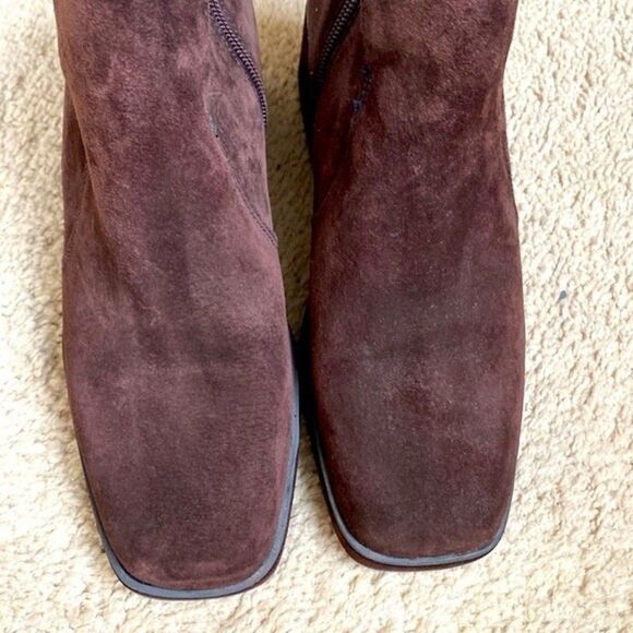 Hush Puppies Brown Suede Side Zip Waterproof Ankle Canada Winter Boots Sz 7.5 - Picture 7 of 12